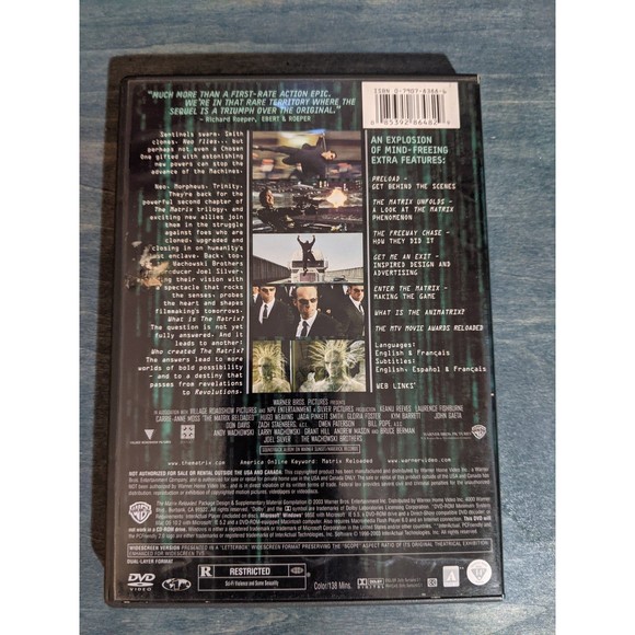 Matrix Reloaded DVD - Picture 2 of 3